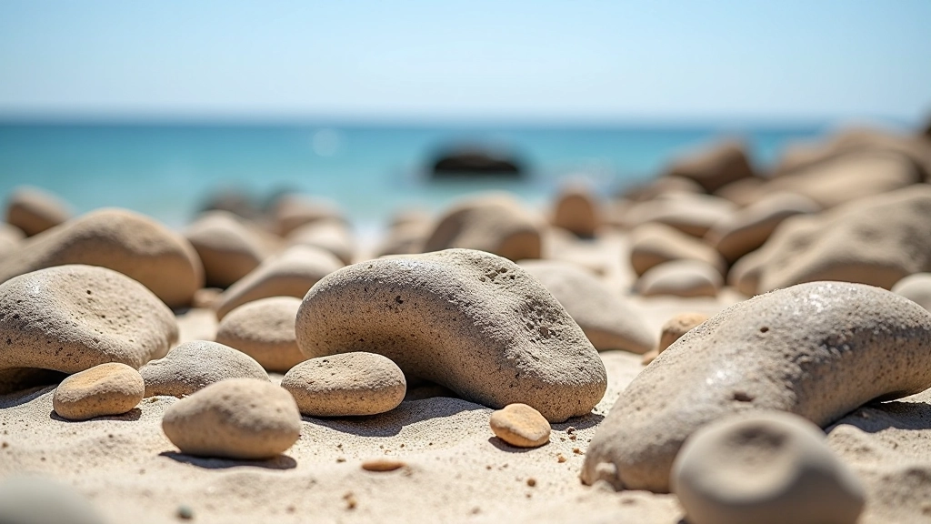 Formaciones de piedra caliza en las playas fósiles de Guánica con textura geológica visible